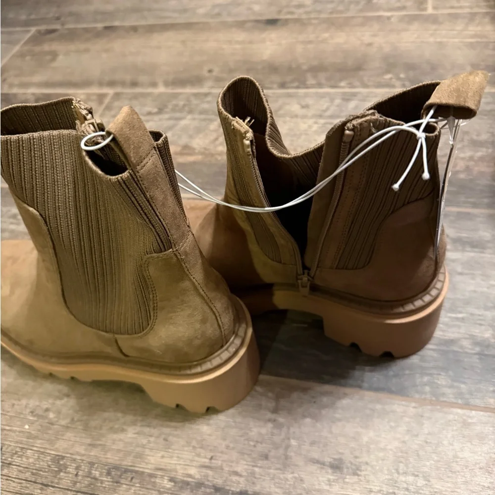 a new day Chestnut Suede Platform Chelsea Booties